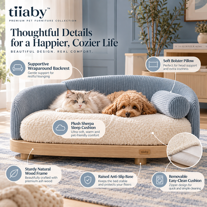 tiiaby Cloudline Comfort Pet Sofa Bed feature details