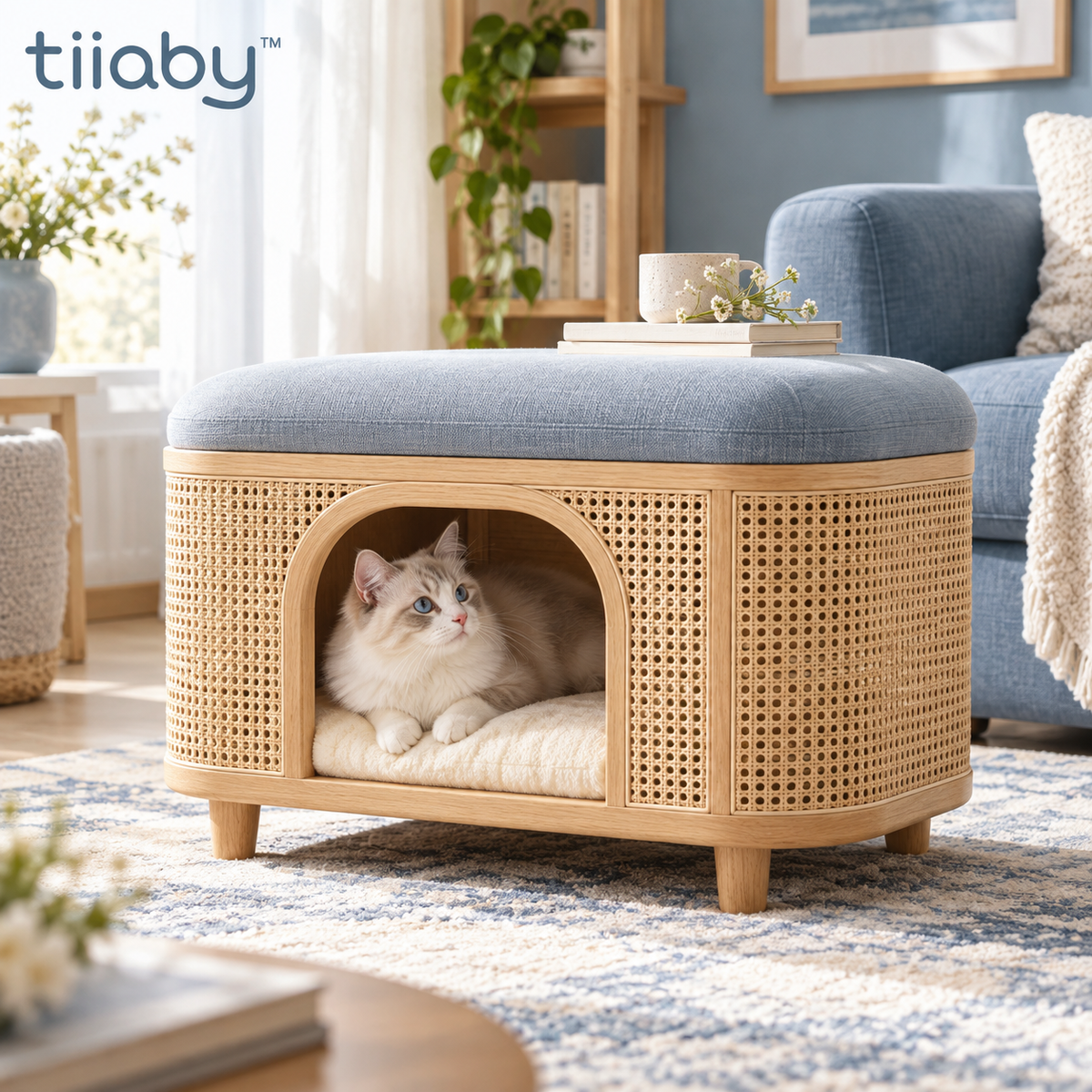 tiiaby MeadowClimb Cat Tower main lifestyle image
