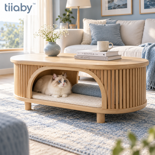 tiiaby FlowCove Tunnel Coffee Table main lifestyle image