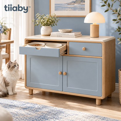 tiiaby Pantry Pet Feeding Console clean product image
