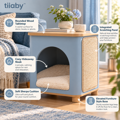 tiiaby NestSide Cat House Table feature details