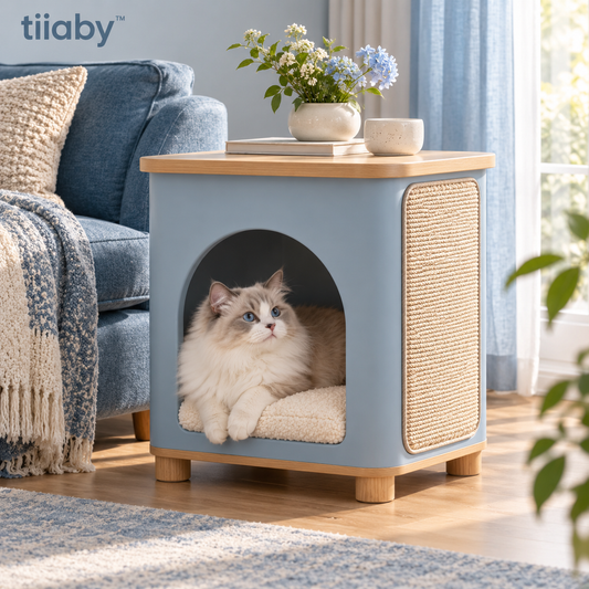 tiiaby NestSide Cat House Table main lifestyle image