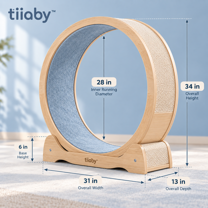 tiiaby AeroStride Cat Exercise Wheel dimensions image